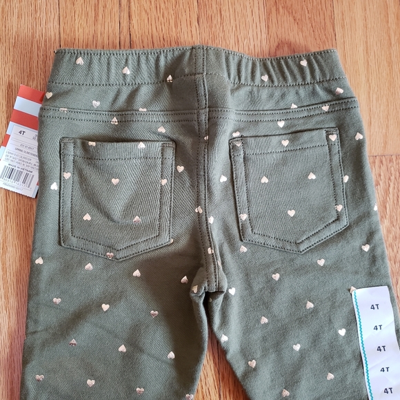 Cat & Jack Girl Spring Olive Leggings 4T NWT - Picture 6 of 6